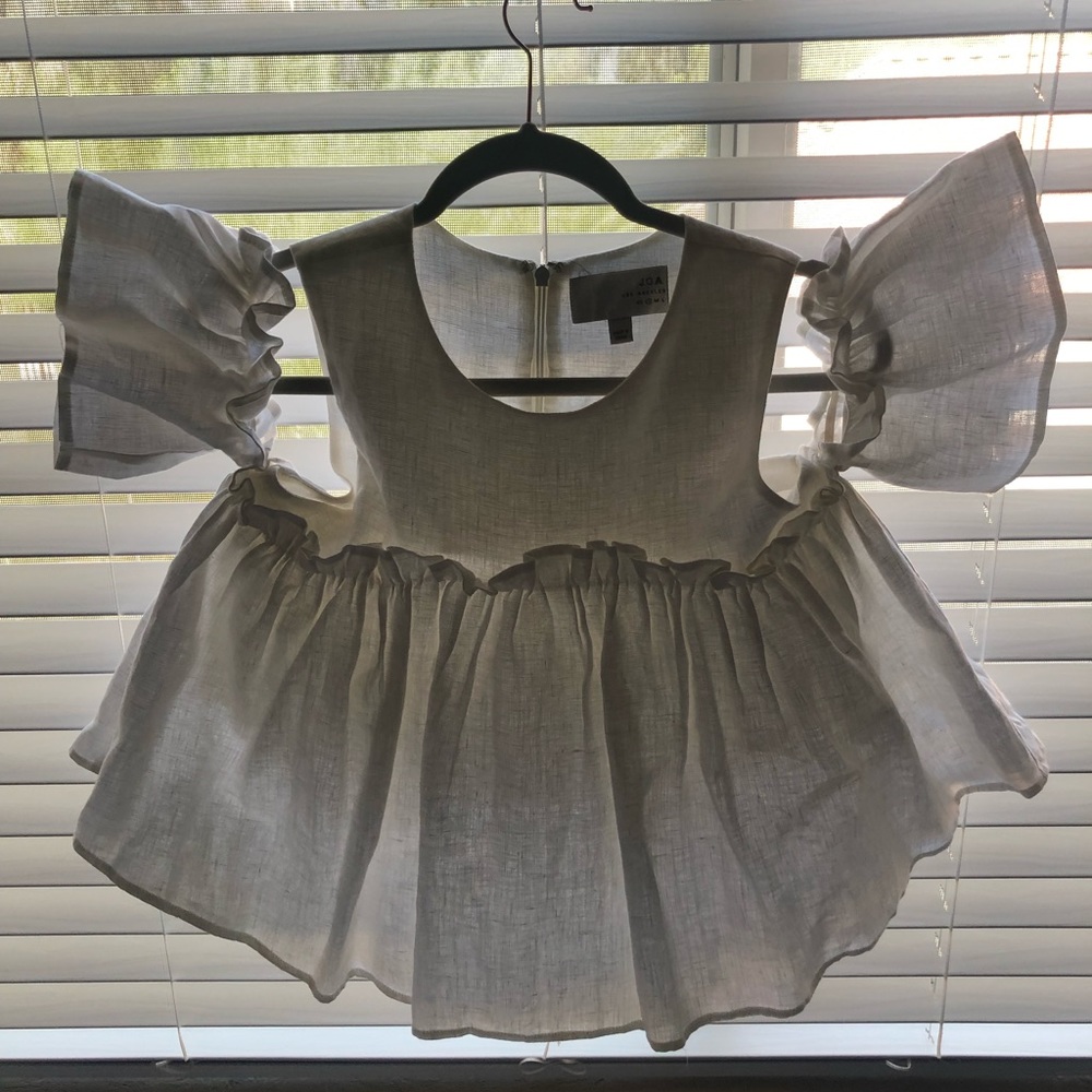 J.O.A Layered Ruffle Cold Shoulder Top - Picture 2 of 3